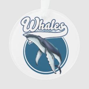 Walvis cartoon logo ornament
