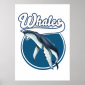Walvis cartoon-logo poster (Voorkant)