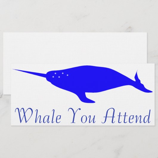Walvis die je bijwoont kaart (Voorkant / Achterkant)