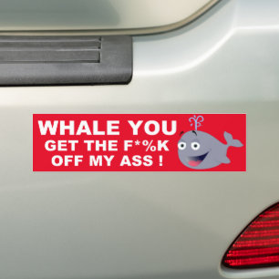WALVIS DIE JE UITLAAT BUMPERSTICKER