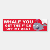 WALVIS DIE JE UITLAAT BUMPERSTICKER (Voorkant)