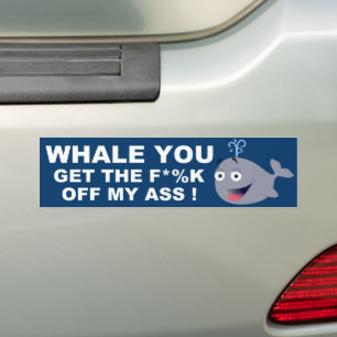 WALVIS DIE JE UITLAAT BUMPERSTICKER