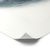 Walvis die uit de oceaan springt illustratie Klein Poster (Hoek)