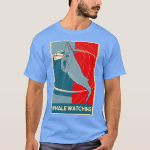 walvis die walvisjacht op zeebaars naturalistisch t-shirt
