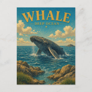Walvis Diep Oceaan Aquarel GeoSaga Briefkaart