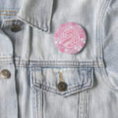 walvis,dier totem,zen,chakra,bloem des levens ronde button 5,7 cm (In situ)