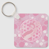 walvis, dierlijk totem,zen,chakra,levensbloem sleutelhanger (Voorkant)