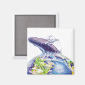 walvis en aardontwerp magneet (Voorkant / Achterkant)