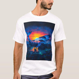 Walvis en Afrikaanse wilde dieren Sunset & Bridge  T-shirt