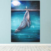 walvis en boot canvas afdruk (Insitu (Houten vloer))
