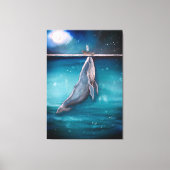 walvis en boot canvas afdruk (Voorkant)