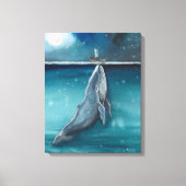 walvis en boot canvas afdruk (Voorkant)