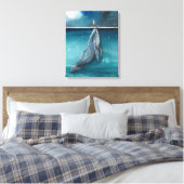 walvis en boot canvas afdruk (Insitu (Slaapkamer))