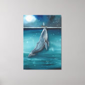 walvis en boot canvas afdruk (Voorkant)