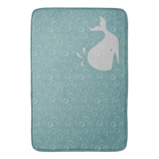 walvis en bubbels badmat (Voorkant Verticaal)