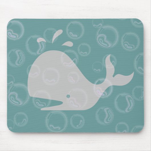 walvis en bubbels muismat (Voorkant)