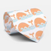 walvis en golven stropdas (Opgerold)