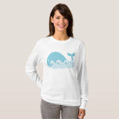 walvis en golven t-shirt (Voorkant volledig)