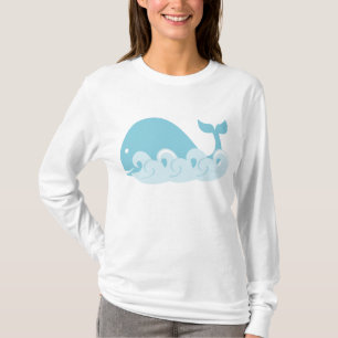 walvis en golven t-shirt