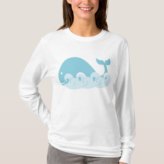 walvis en golven t-shirt (Voorkant)