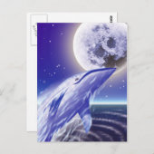 walvis en maan briefkaart (Voorkant / Achterkant)
