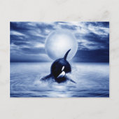 Walvis en maan in 2012 briefkaart (Voorkant)