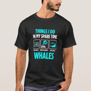 Walvis en orka zeezoogdier walvis t-shirt