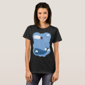 Walvis en petunia's t-shirt (Voorkant volledig)
