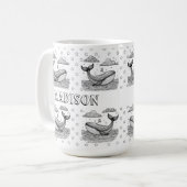 Walvis en Sterren Patroon Kinder Gepersonaliseerde Koffiemok (Voorkant links)