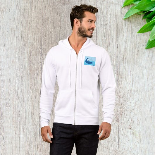 Walvis en zeilboot Oceaans blauw zee Hoodie