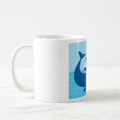 Walvis en zeilboot Oceaans blauw zee Koffiemok (Links)