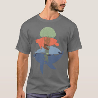 Walvis en zijn vrienden Dolphinurtle en vriend T-shirt