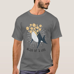 Walvis eten Bitcoins HODL grappig T-shirt