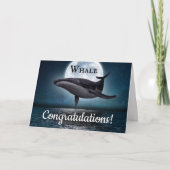 walvis felicitaties afstuderen kaart (Voorkant)