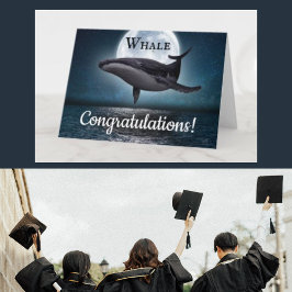 walvis felicitaties afstuderen kaart