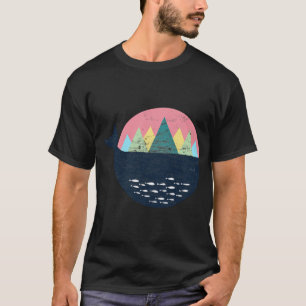 Walvis, Fjord, Noorwegen Retro Cadeau en Souvenir T-shirt