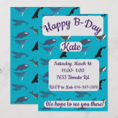 Walvis Gelukkige Verjaardag Kaart (Voorkant / Achterkant)