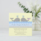 Walvis Gender Reveal Party Kaart (Staand voorkant)