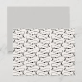 Walvis geometrisch patroon briefkaart (Voorkant / Achterkant)