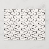 Walvis geometrisch patroon briefkaart (Voorkant)