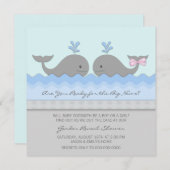Walvis Geslacht onthullen Baby shower Kaart (Voorkant / Achterkant)