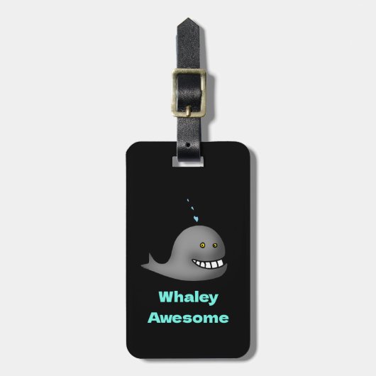 Walvis geweldig grap walvis woordspeling ontwerp bagagelabel (Voorkant verticaal)