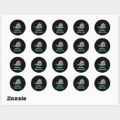 Walvis geweldig grappige walvis woordspeling ontwe ronde sticker (Vel)