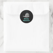 Walvis geweldig grappige walvis woordspeling ontwe ronde sticker (Tas)