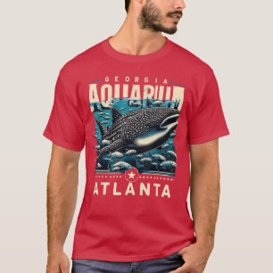 Walvis Haai Oceaan Leven Atlanta Souvenir Kunst vi T-shirt
