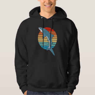 Walvis Haai Retro Zonsondergang Hoodie