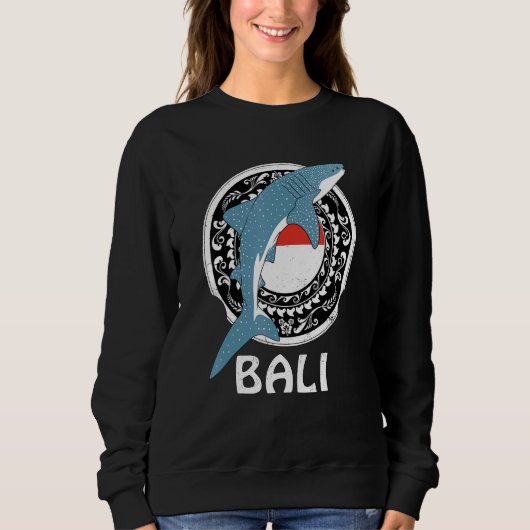 Walvis Haaienduinvis Bali Vlag van Indonesië Trui (Voorkant)
