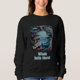 Walvis Hallo Daar Grappige Humor Trui