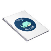 Walvis Hallo Daar Leuk Walvis Grappige Pun Notitieboek (Rechterzijde)