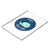 Walvis Hallo Daar Leuk Walvis Grappige Pun Notitieboek (Linkerzijde)
